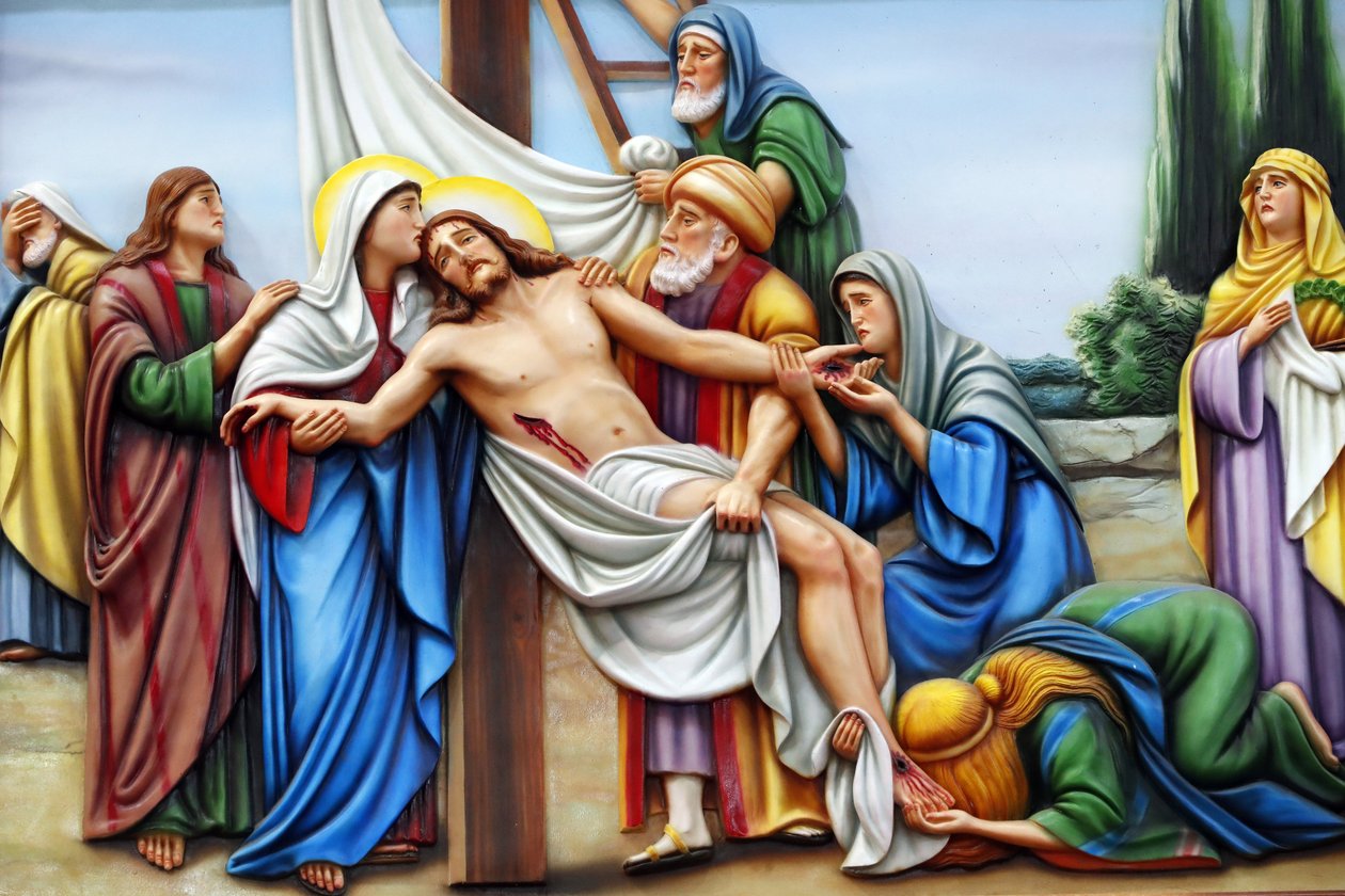 Vår Frue av Fatima kirke. Korsveien. Stasjon 13. Jesus blir tatt ned fra korset. Ho Chi Minh-byen. Vietnam av Unbekannt