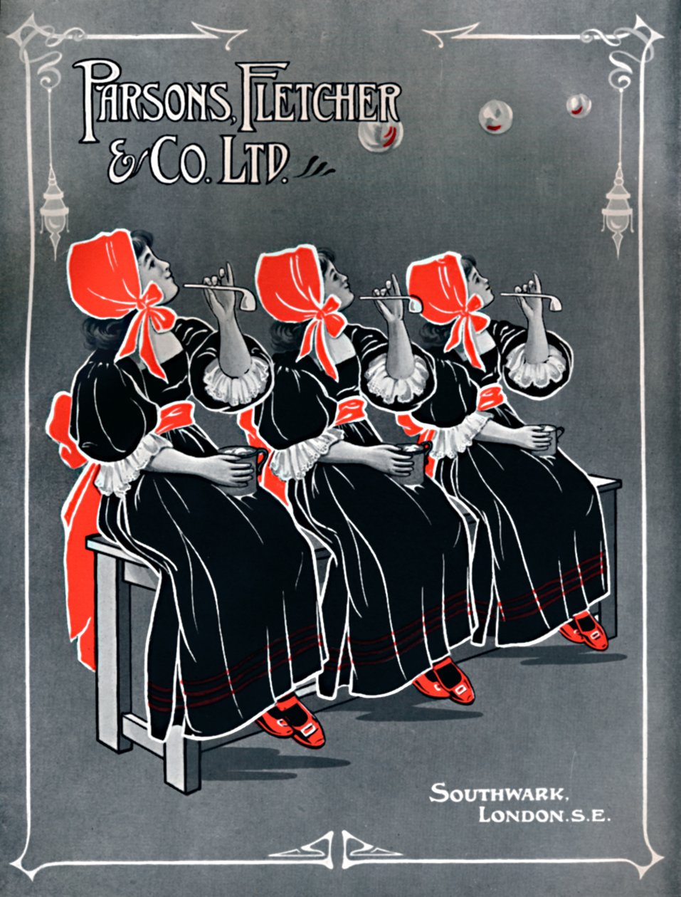 Våre tre små hushjelper - Parsons, Fletcher & Co. Ltd-annonse, 1910 av Unbekannt