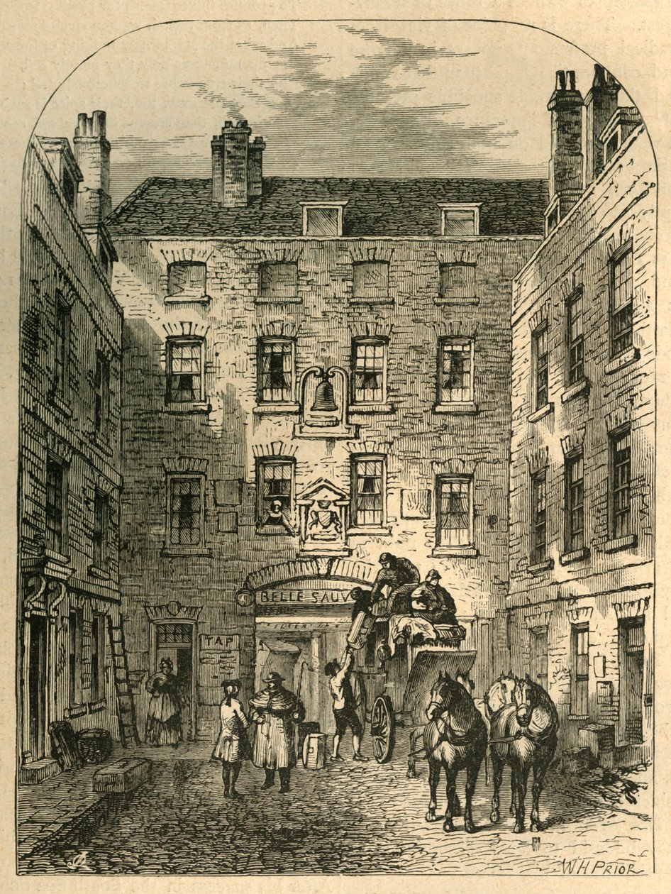 Ytre domstol i La Belle Sauvage i 1828, 1897. av Unbekannt