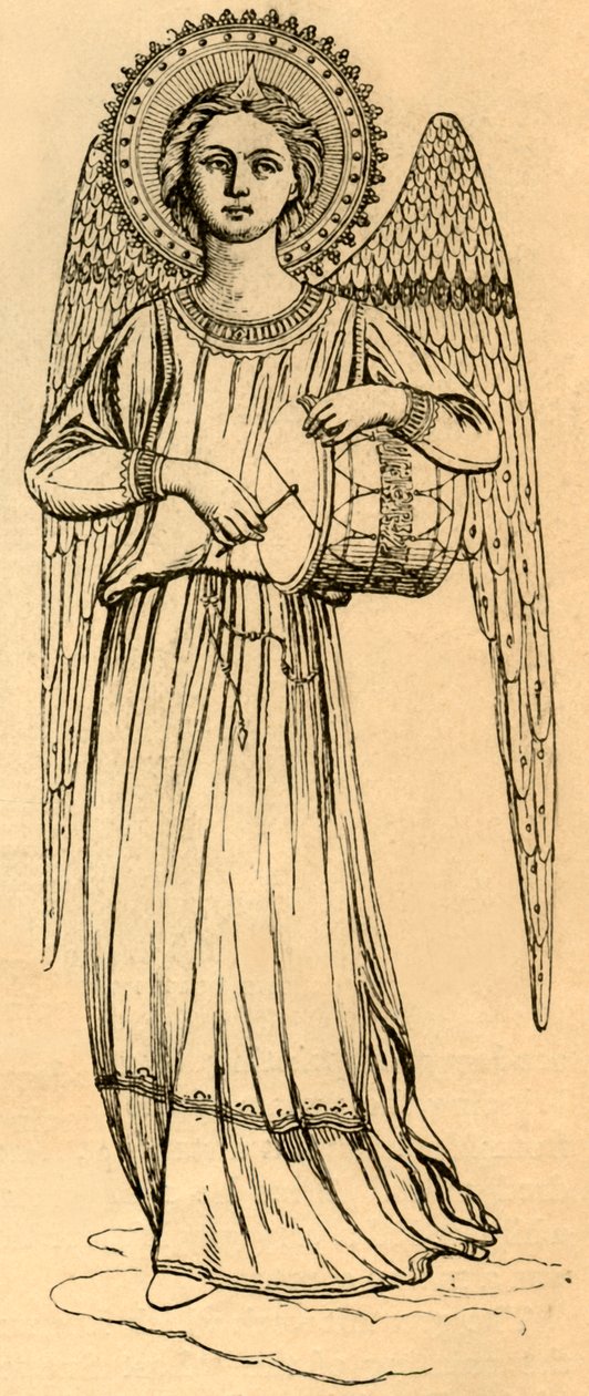 Konturkopi av en engel malt av Fra Angelico, 1881. av Unbekannt