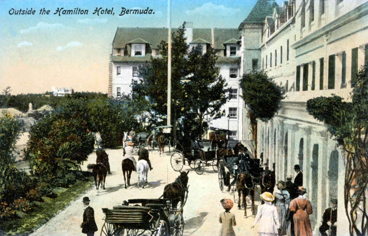 Utenfor Hamilton Hotel, Bermuda, ca 1900-tallet av Unbekannt