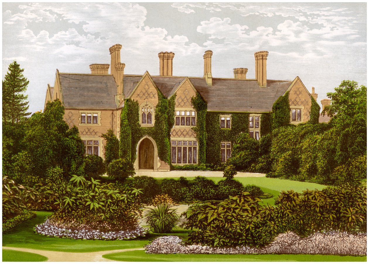 Oxley Manor, Staffordshire, hjemmet til Staveley-Hill-familien, c1880 av Unbekannt