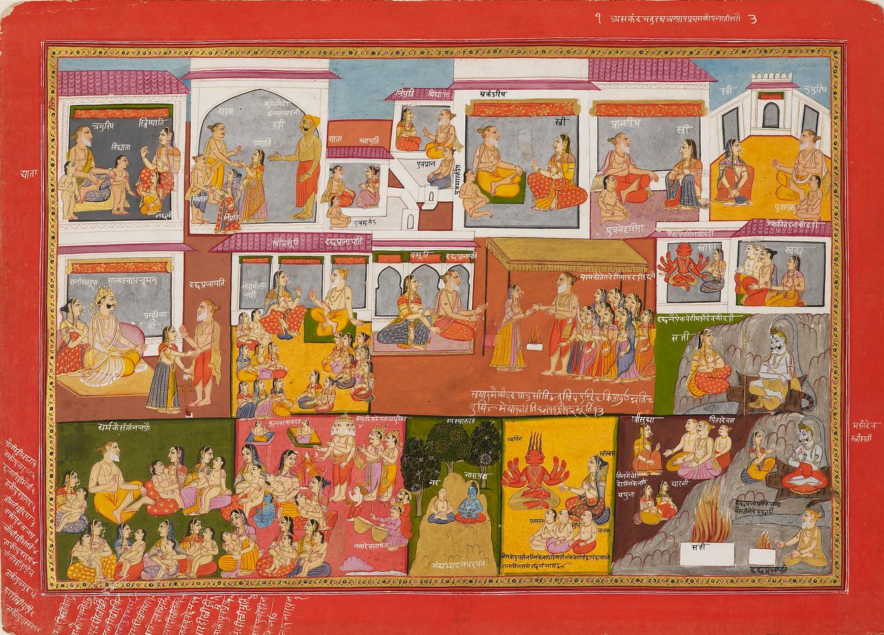 Side fra en serie av Bhagavata Purana, c1780 av Unbekannt