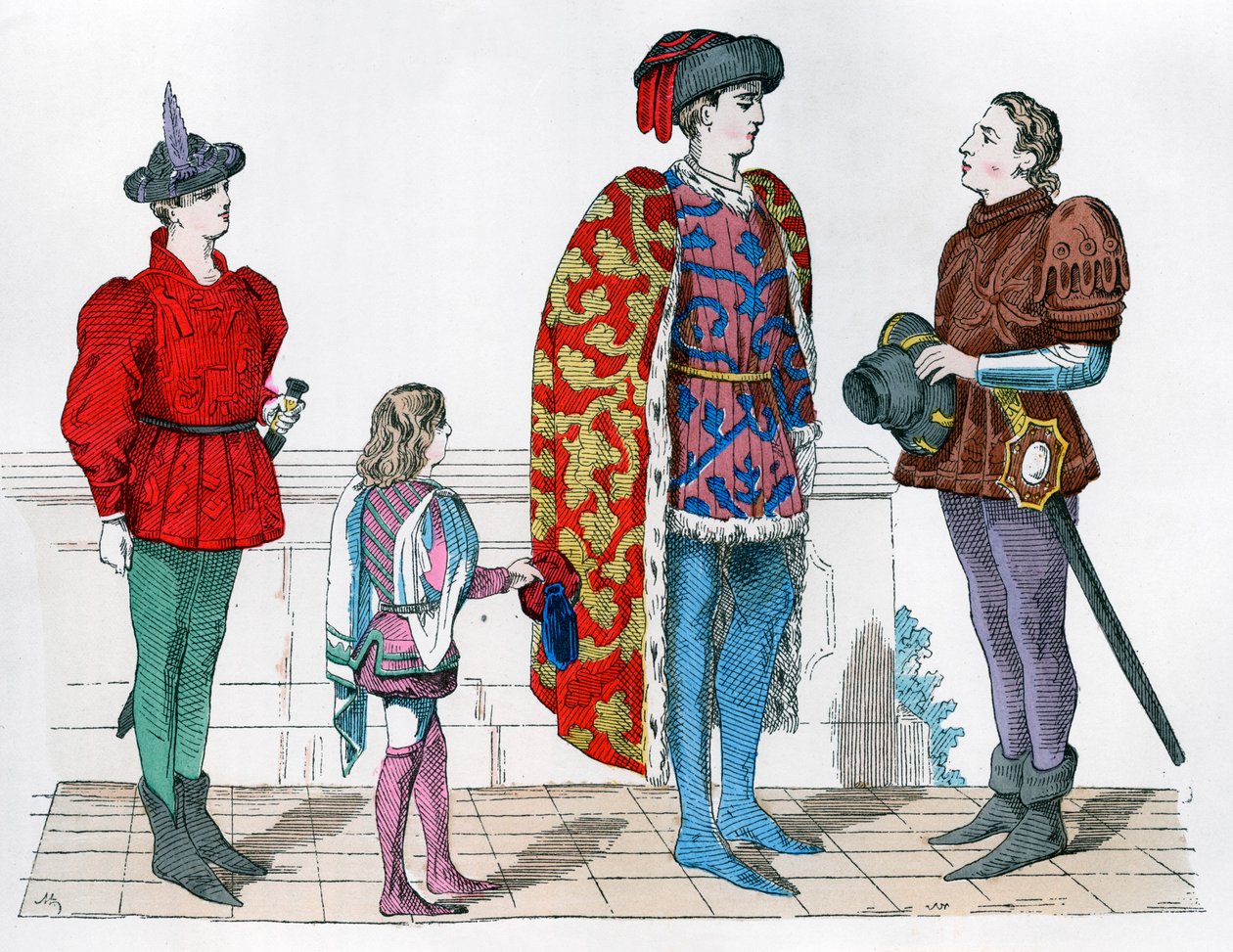 Side, mester og betjent, 1440-1450 1882-1884 av Unbekannt