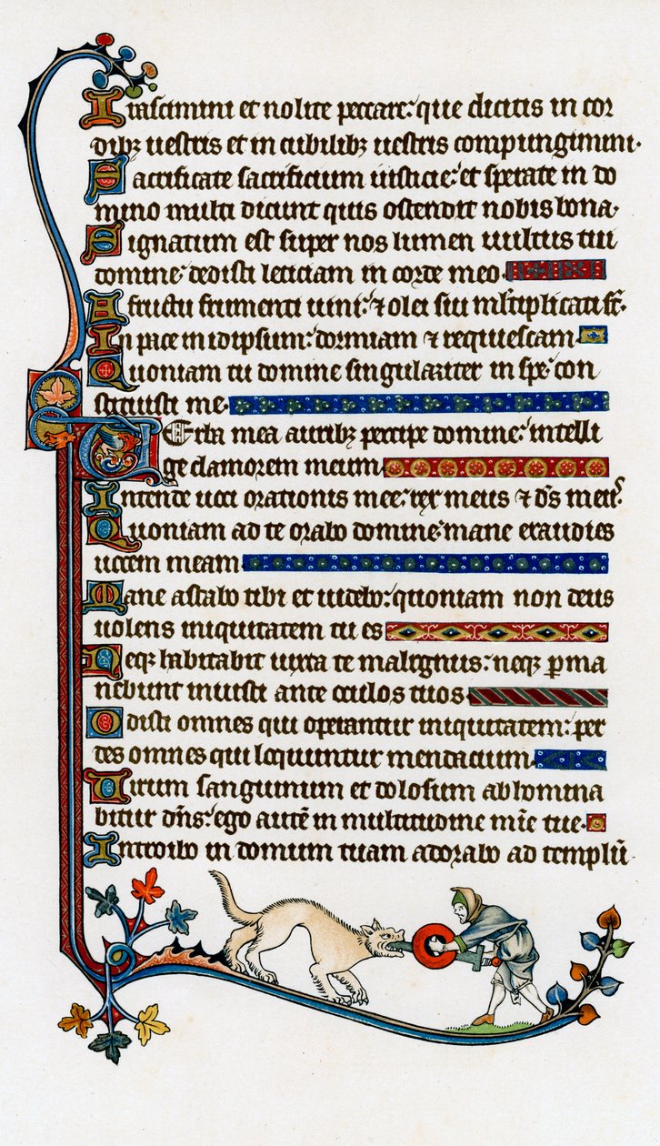 Side med dekorert tekst, 1284-1316 av Unbekannt