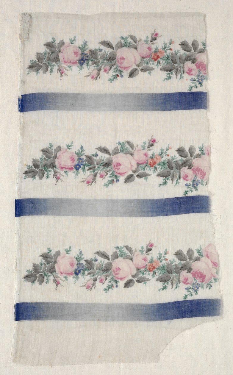Malt Organdy Strip, midten av 1800-tallet. av Unbekannt