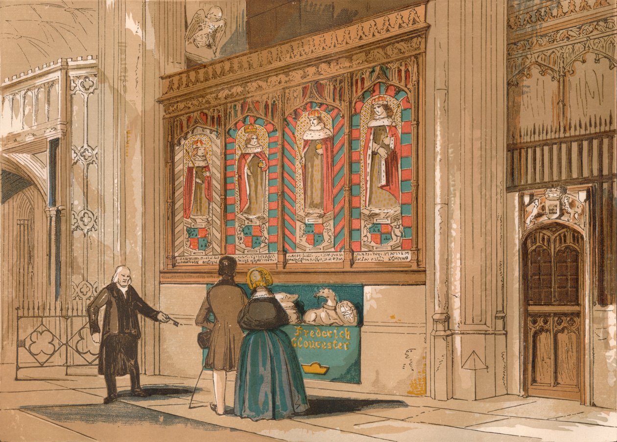 Painted Screen, St. Georges Chapel, c1845, 1864 av Unbekannt