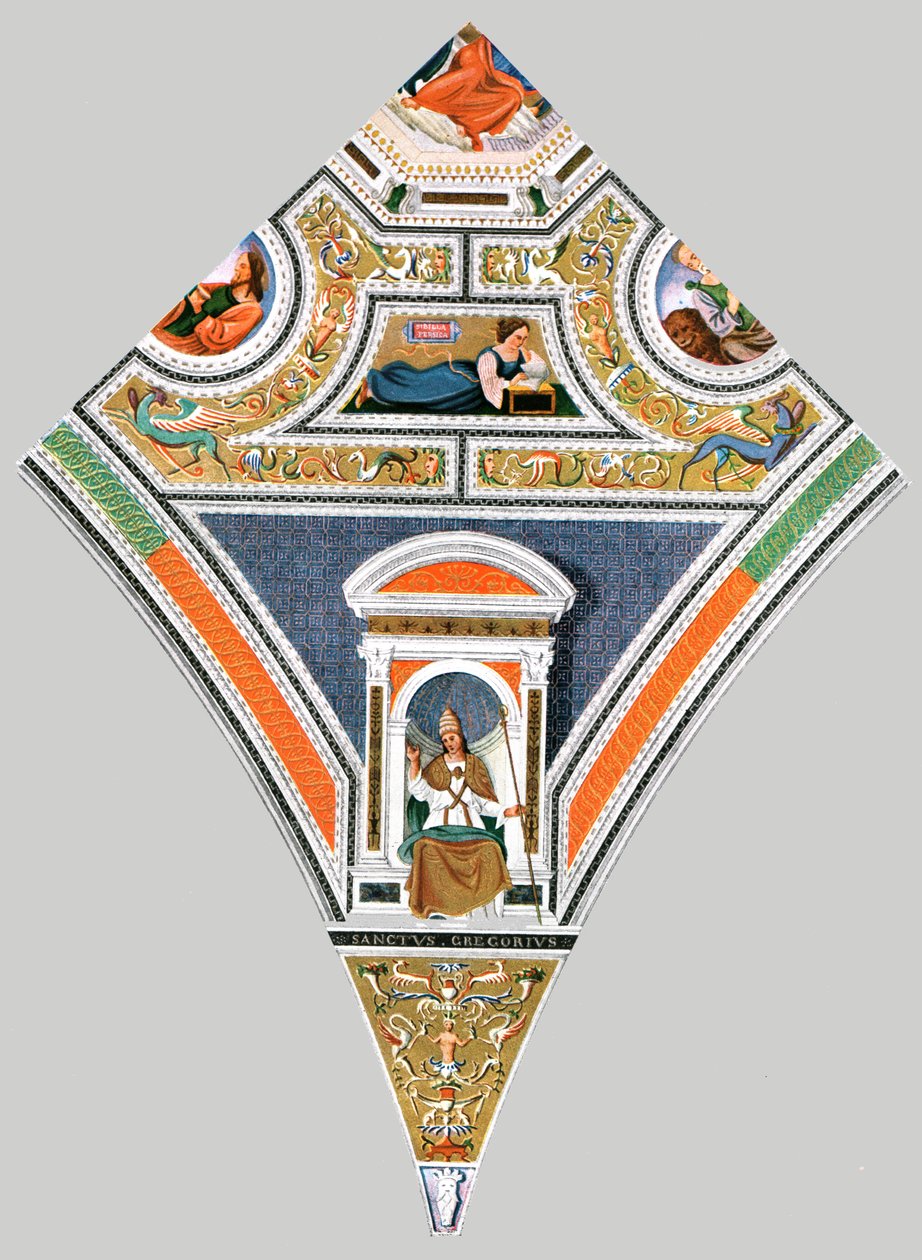 Malt dekorasjon i kirken Santa Maria del Popolo, Roma, Italia, 1928. av Unbekannt