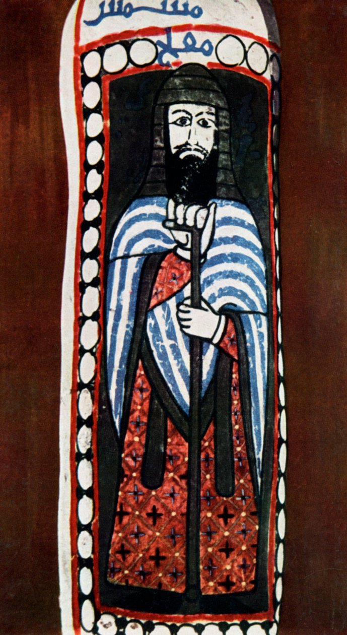 Malt figur av en kristen prest i Jausaq, Samarra, Irak, 1930 av Unbekannt