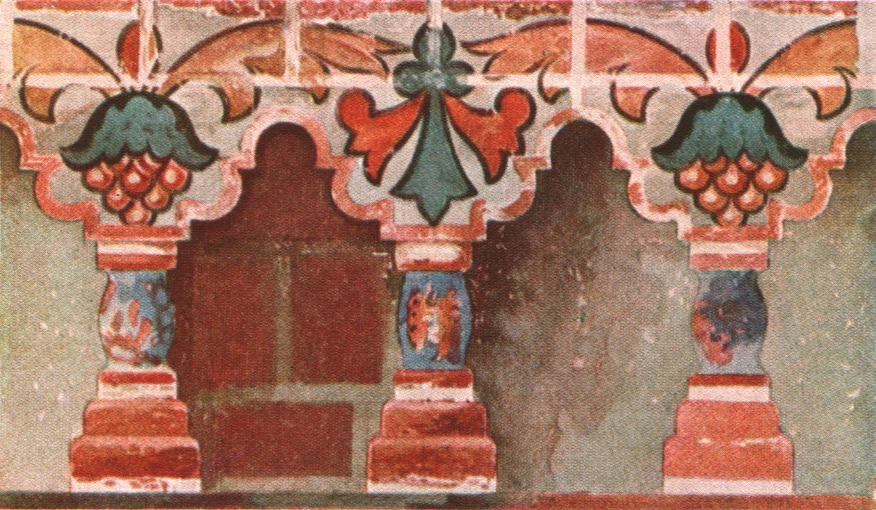 Malt galleri i døperen Johanneskirken i Toltshkovo i Jaroslaw, Russland, c1695, 1928. av Unbekannt