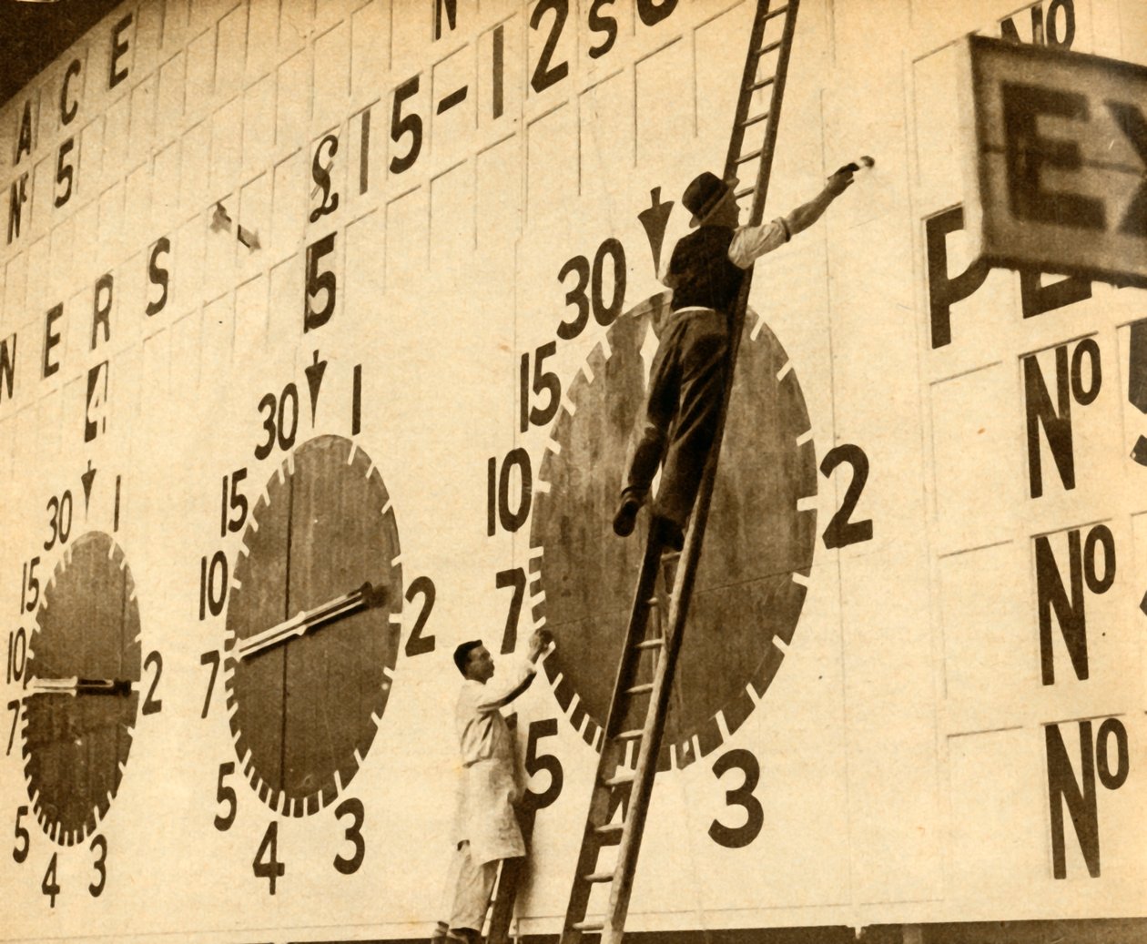 Malere på jobb på White City-vesken, West London, 1932, 1933. av Unbekannt