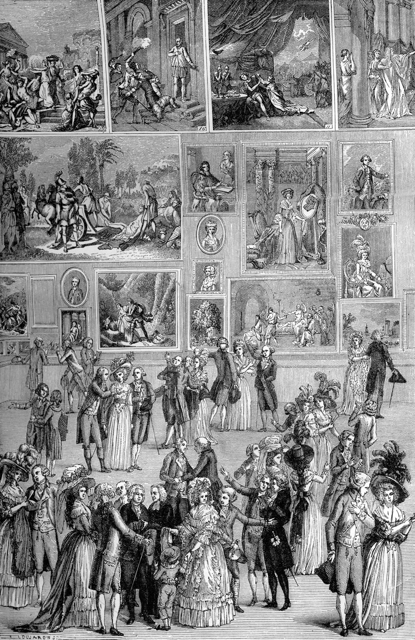 Maleriutstilling, Louvre, Paris, 1737 1882-1884 av Unbekannt