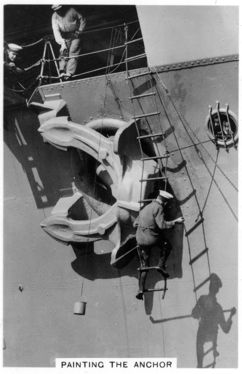 Maling av ankeret til hangarskipet HMS Courageous, 1937 av Unbekannt