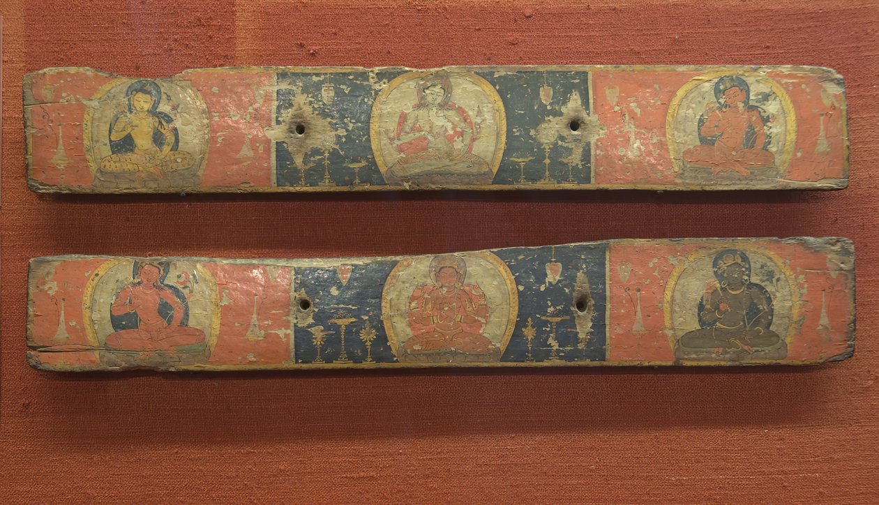 Par manuskriptomslag: Prajnaparamita Flankert av Bodhisattvaer over...1100-tallet. av Unbekannt