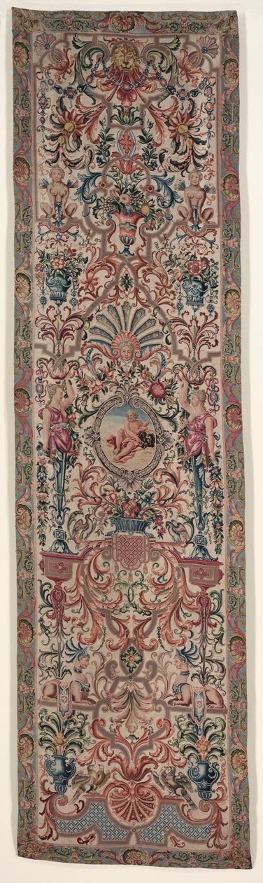 Et par håndarbeidsoppheng, ca. 1690. av Unbekannt