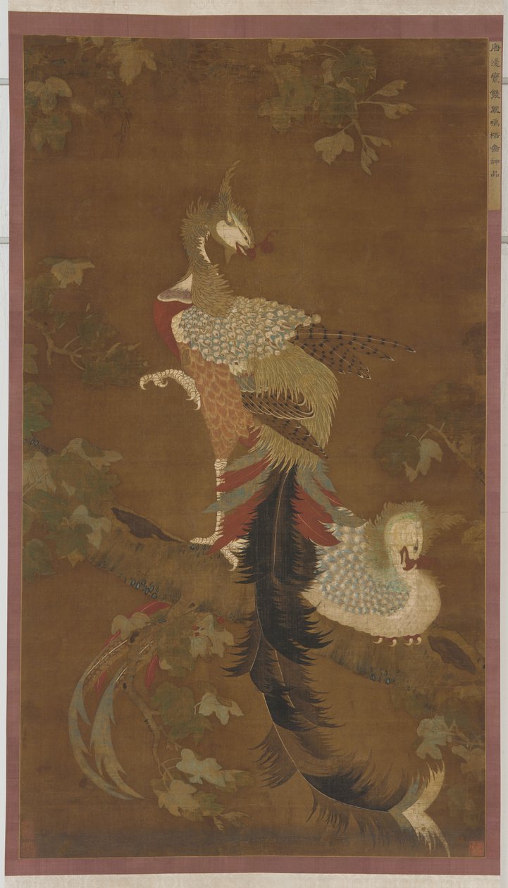 Par Phoenixes på et Paulownia-tre, Ming-dynastiet, 1500-tallet. av Unbekannt