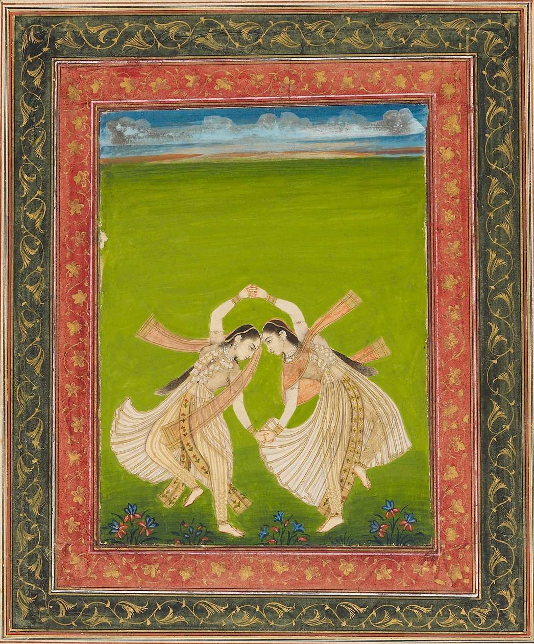 Jenter som leker phugadi, 1700-tallet av Unbekannt