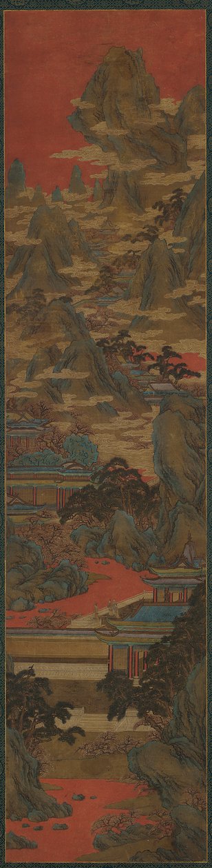 Palace Ladies Watching the Sunset, Ming-dynastiet, 1500-1600-tallet. av Unbekannt