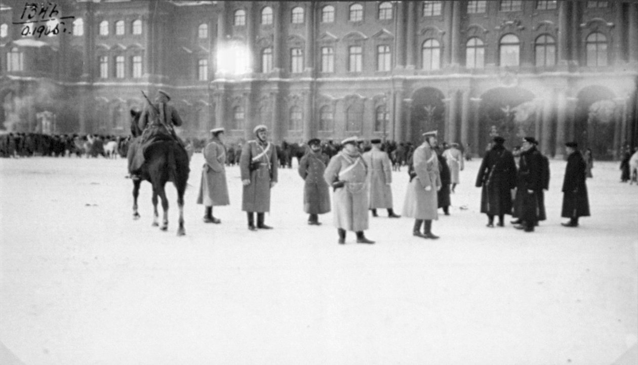 Palace Square, St Petersburg, Russland, på blodig søndag, 1905 av Unbekannt