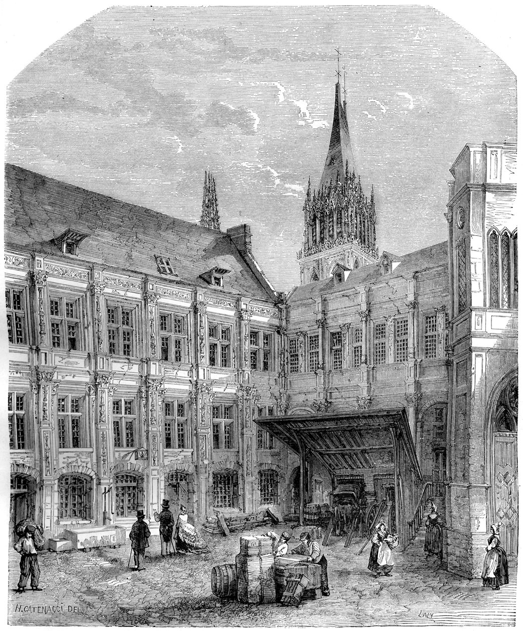 Kammerpalasset, Rouen, Frankrike, 1882-1884 av Unbekannt