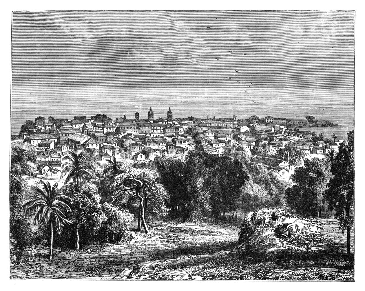 Panama City fra Mount Ancon, c1890 av Unbekannt