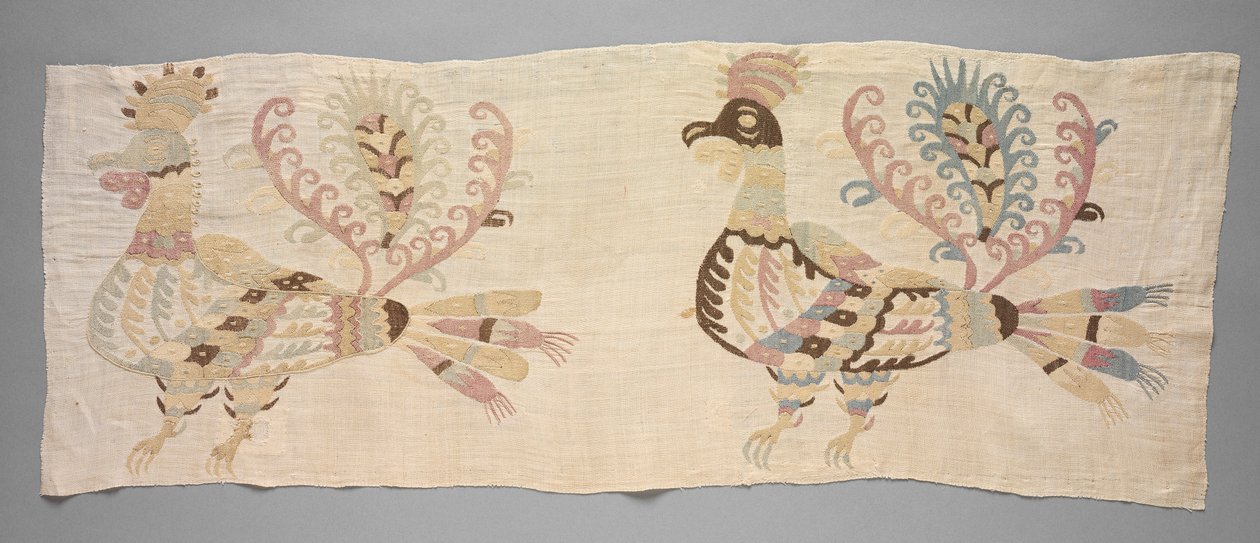 Panel, fragment av laken, 1700-tallet. av Unbekannt