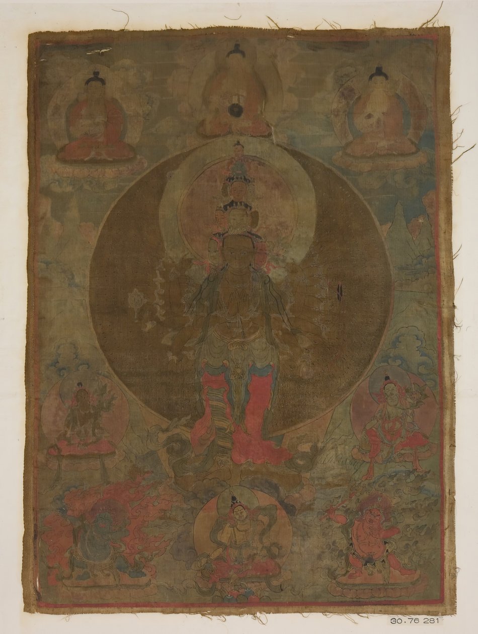 Panel fra Painting of a Thousand-Armed Guanyin, dato ukjent. av Unbekannt