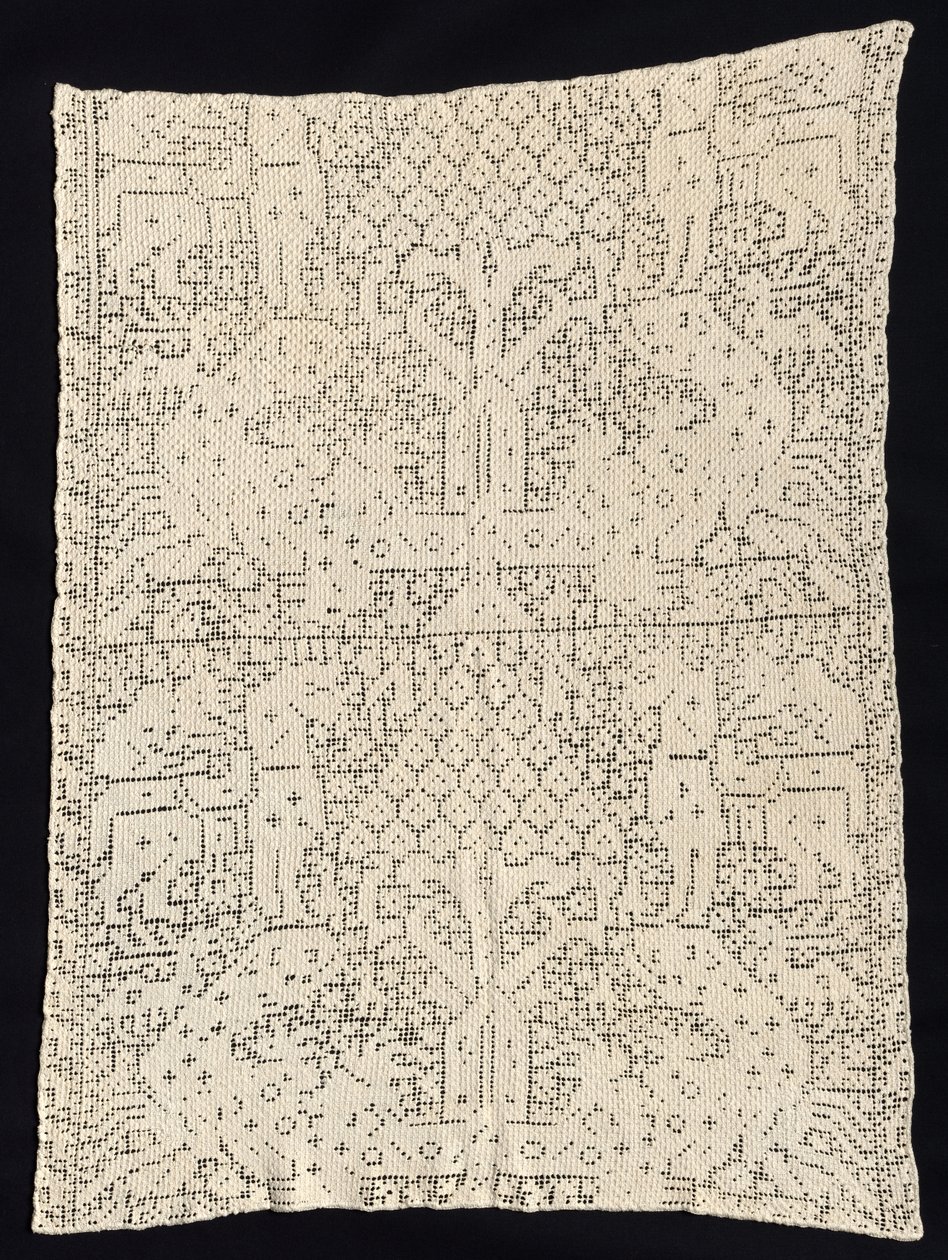 Panel med et mønster av trær og uidentifiserte dyr, 1800-tallet. av Unbekannt