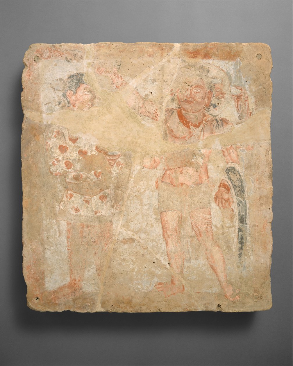 Panel med guden ShivaOesho og tilbeder, ca. 3. århundre e.Kr. av Unbekannt