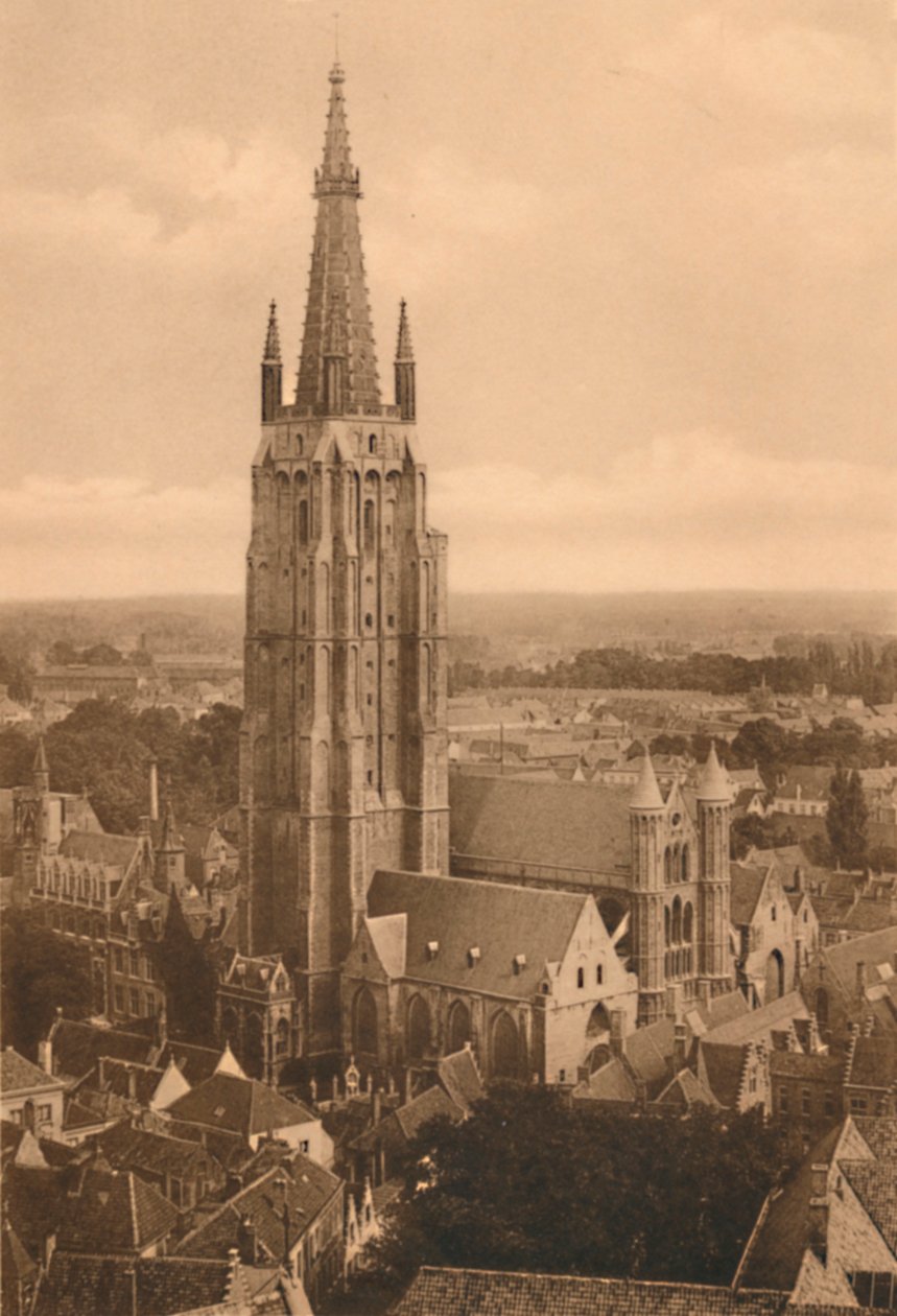 Panorama og kirken Notre-Dame, c1928 av Unbekannt