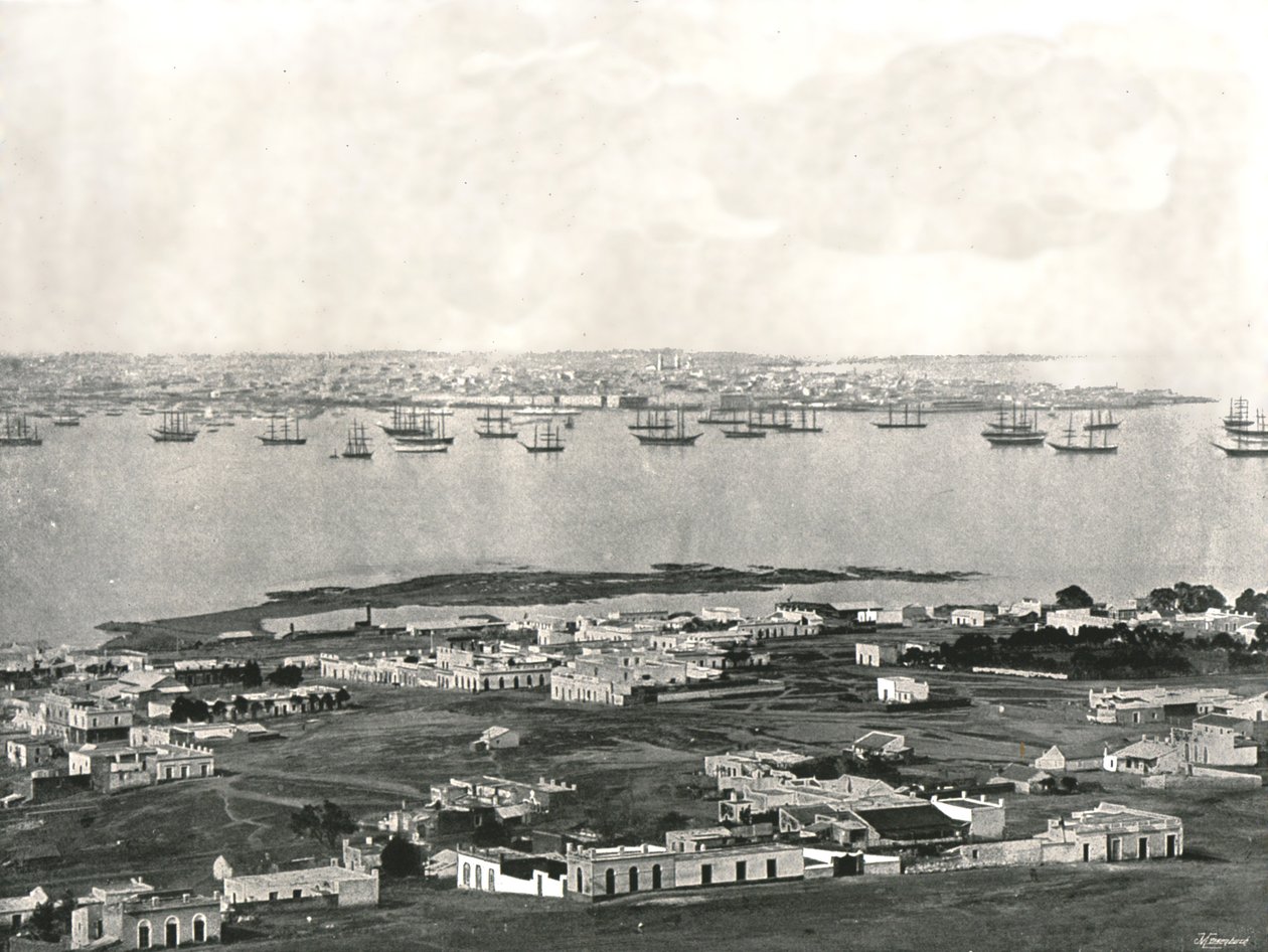 Panorama fra bakken, Montevideo, Uruguay, 1895. av Unbekannt