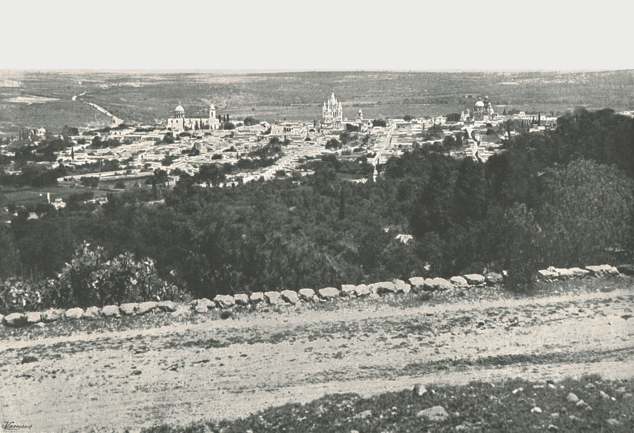 Panorama av byen, San Miguel de Allende, Mexico, 1895. av Unbekannt