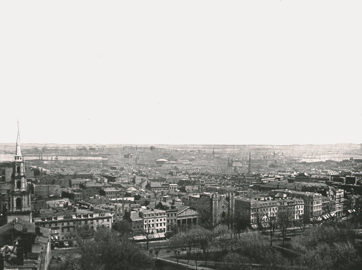Panorama av byen Boston, USA, 1895. av Unbekannt