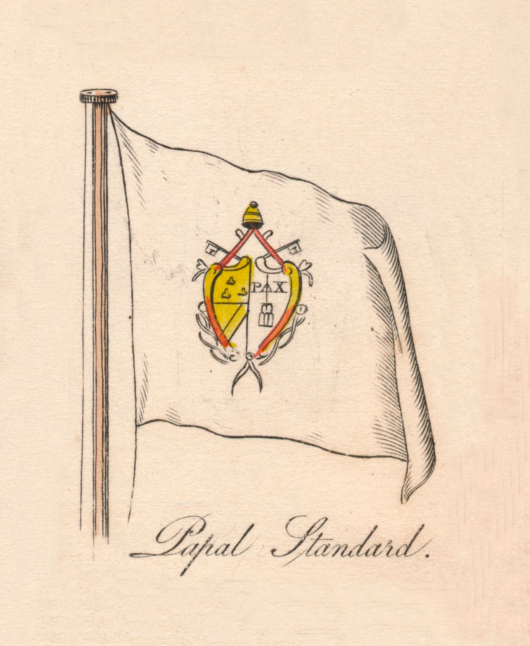 Pavelig standard, 1838 av Unbekannt