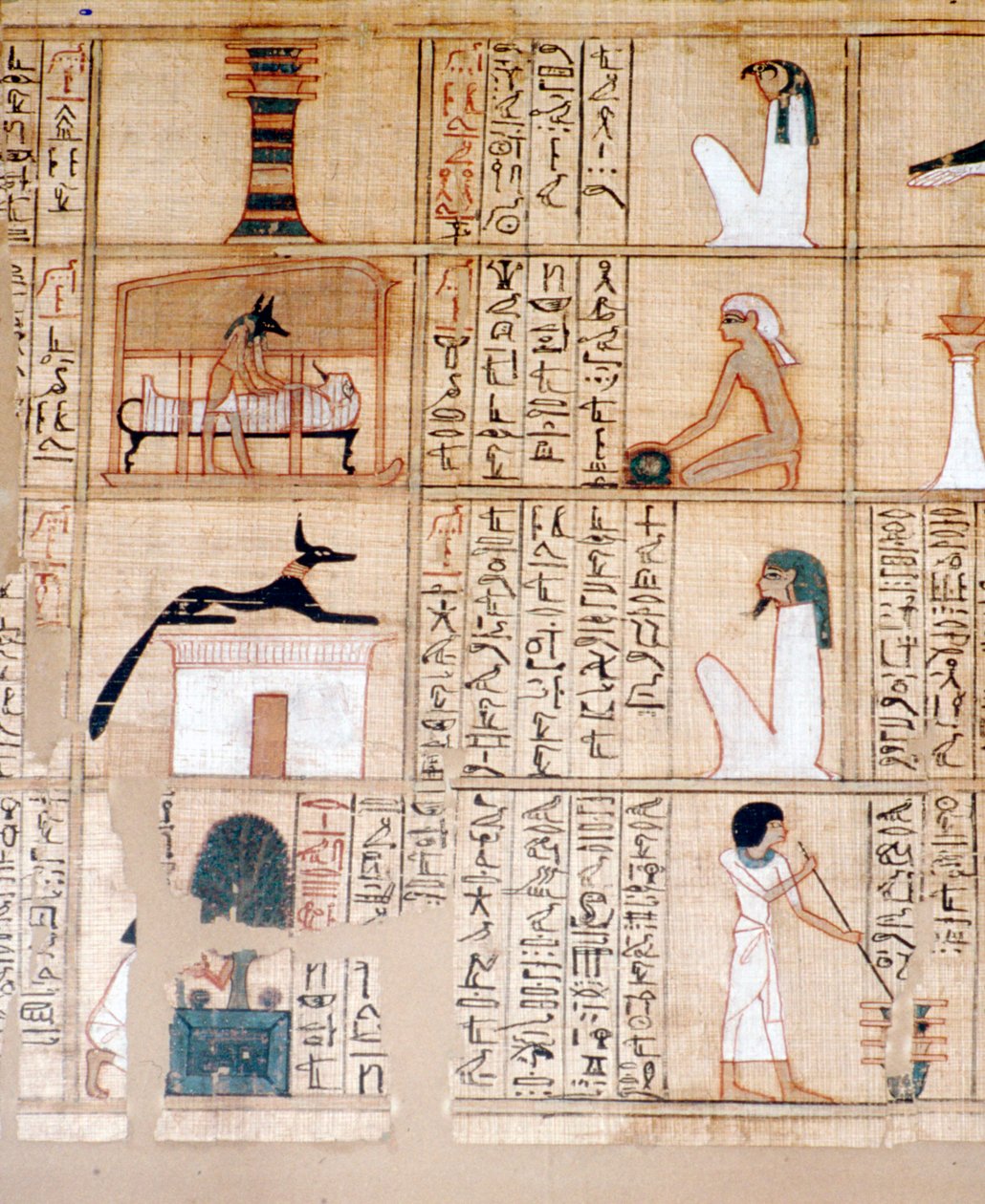 Papyrus, balsamering, Anubis, gammel egyptisk, c10. århundre f.Kr av Unbekannt
