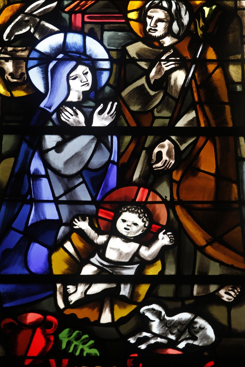 Paris, Frankrike Saint-Dominique kirken farget glass: Julekrybbe, Paris, Frankrike av Unbekannt