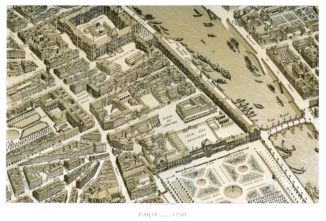 Paris, Frankrike, c1730 av Unbekannt