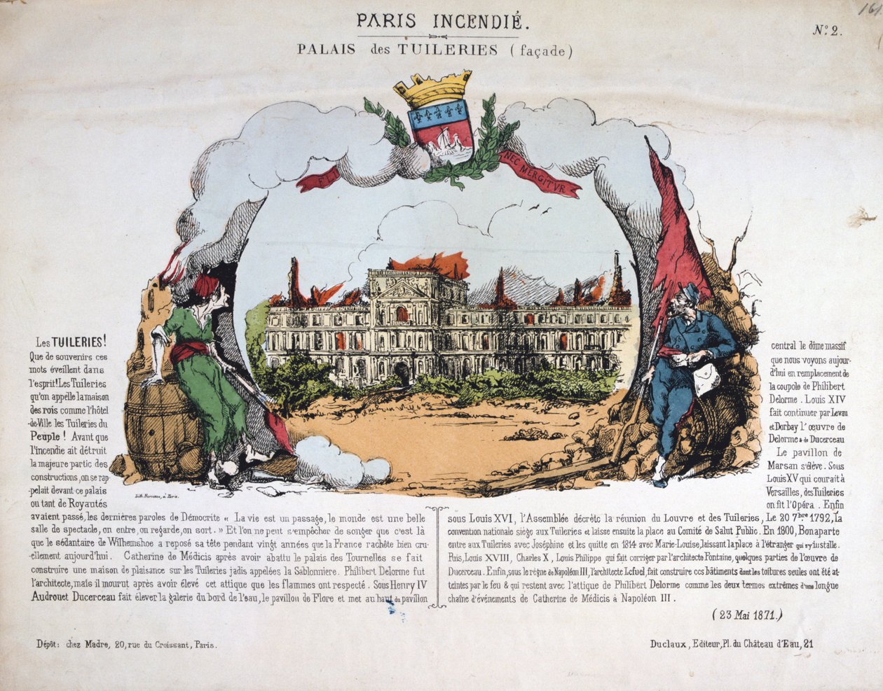 Paris brann, 1871 av Unbekannt