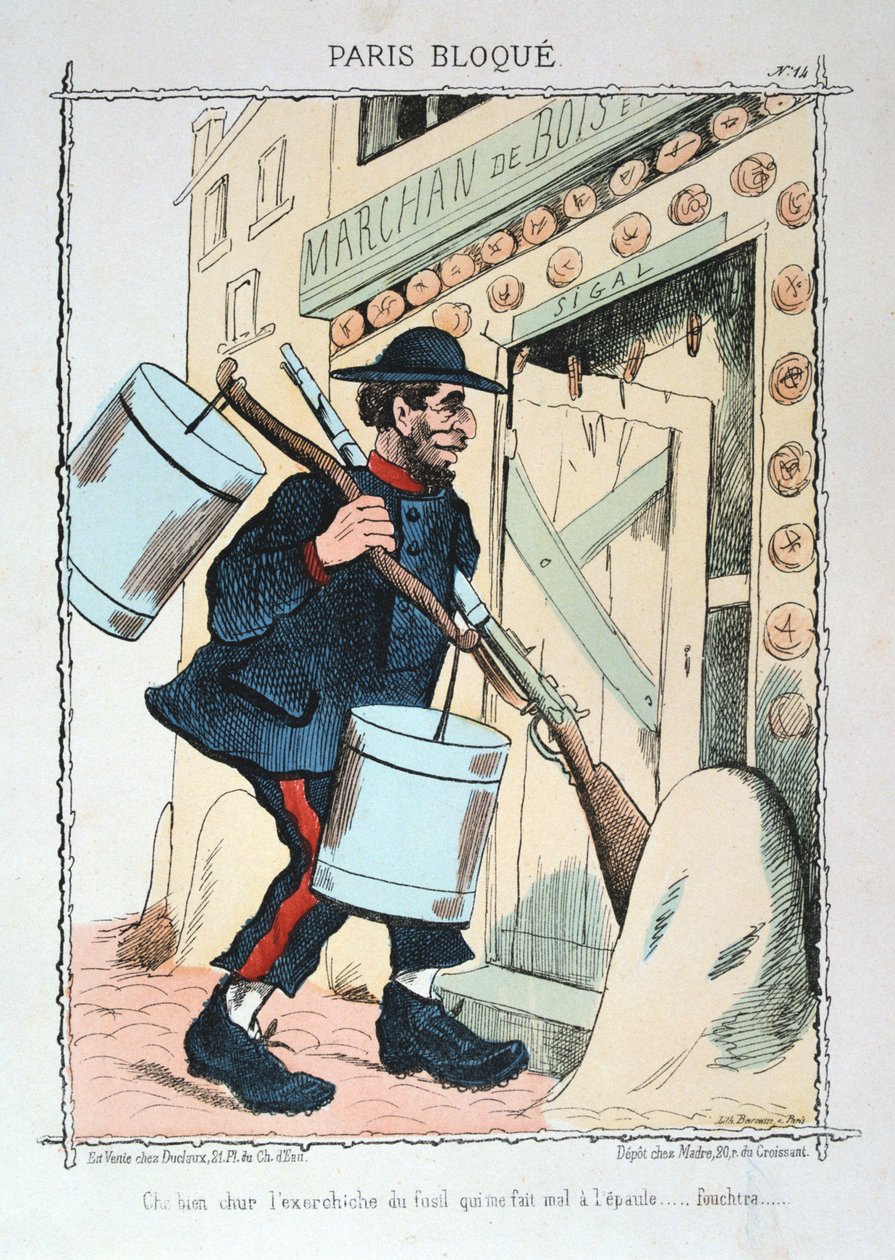 Paris beleiret, 1870-1871. av Unbekannt