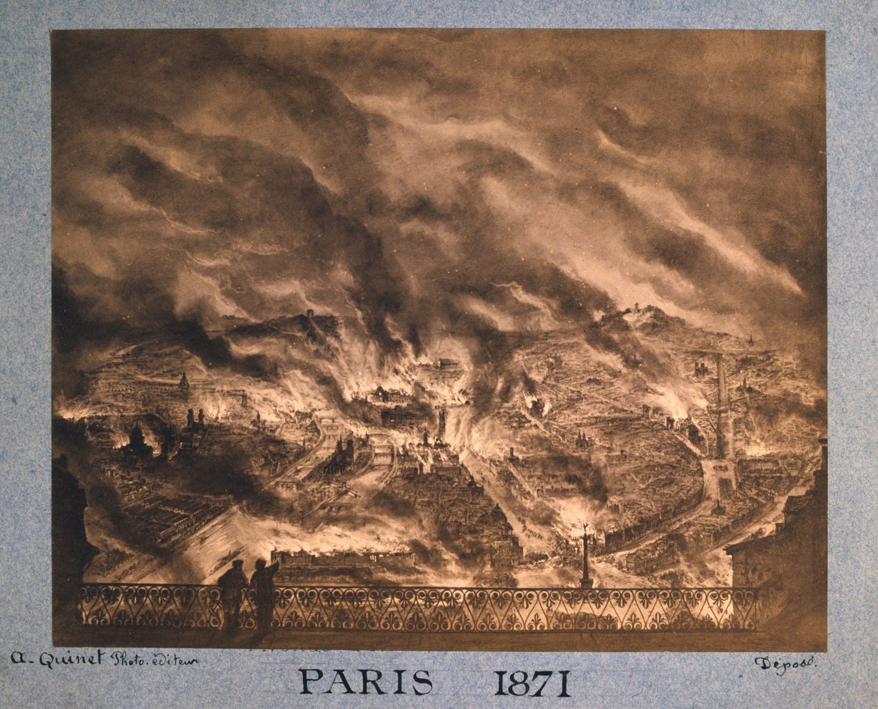 Paris i flammer, 1871 av Unbekannt