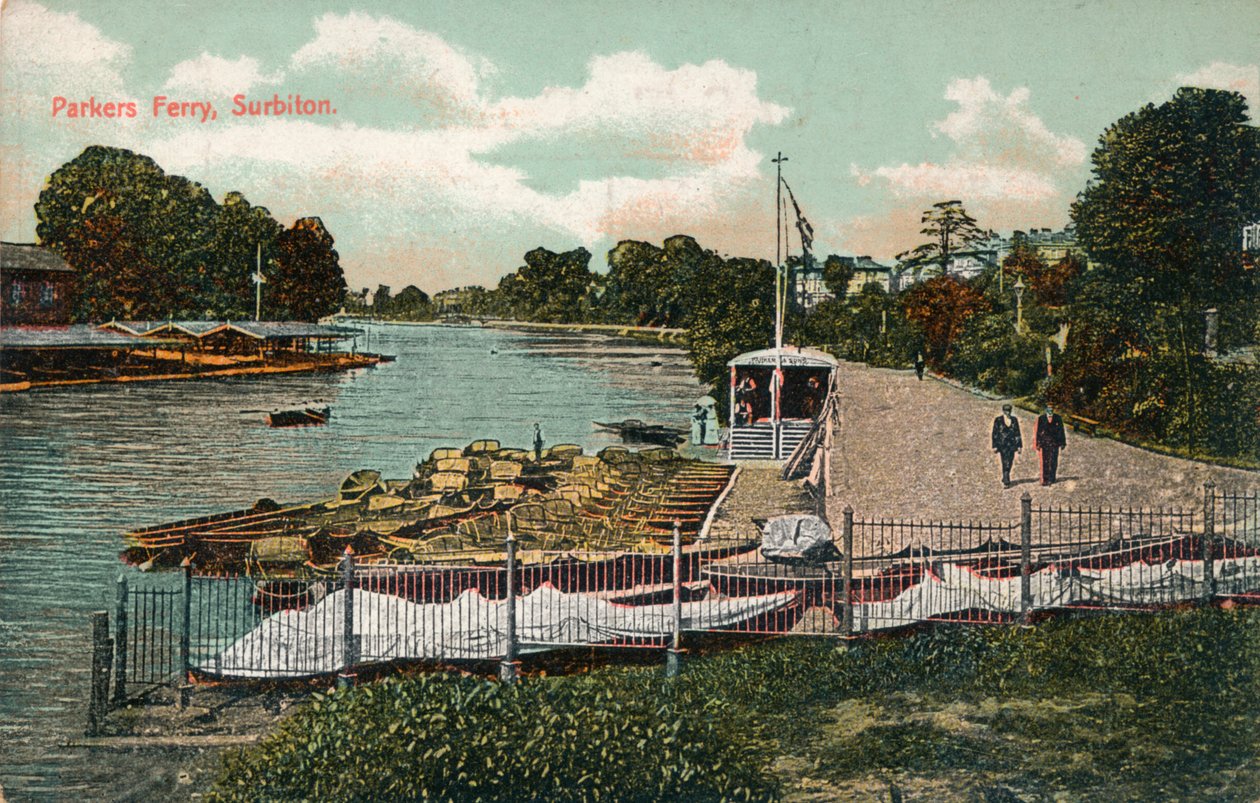 Parkers Ferry, Surbiton, c1907 av Unbekannt