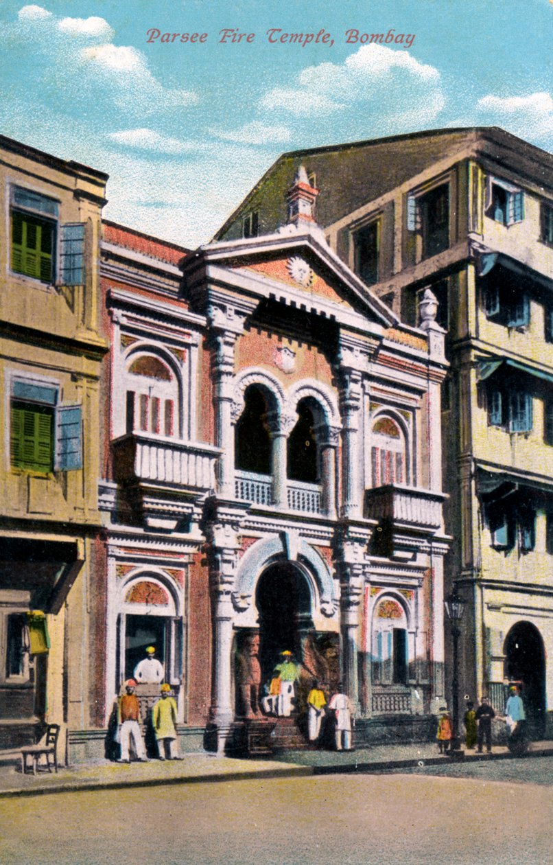 Parsi Fire Temple, Mumbai, India, tidlig på 1900-tallet av Unbekannt