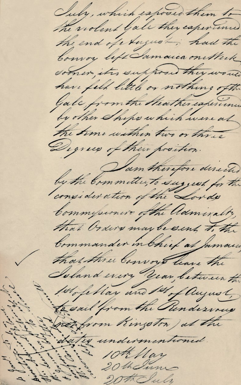 Del av brev datert 31. desember 1806 fra Lloyds til admiralitetet, 1928 av Unbekannt