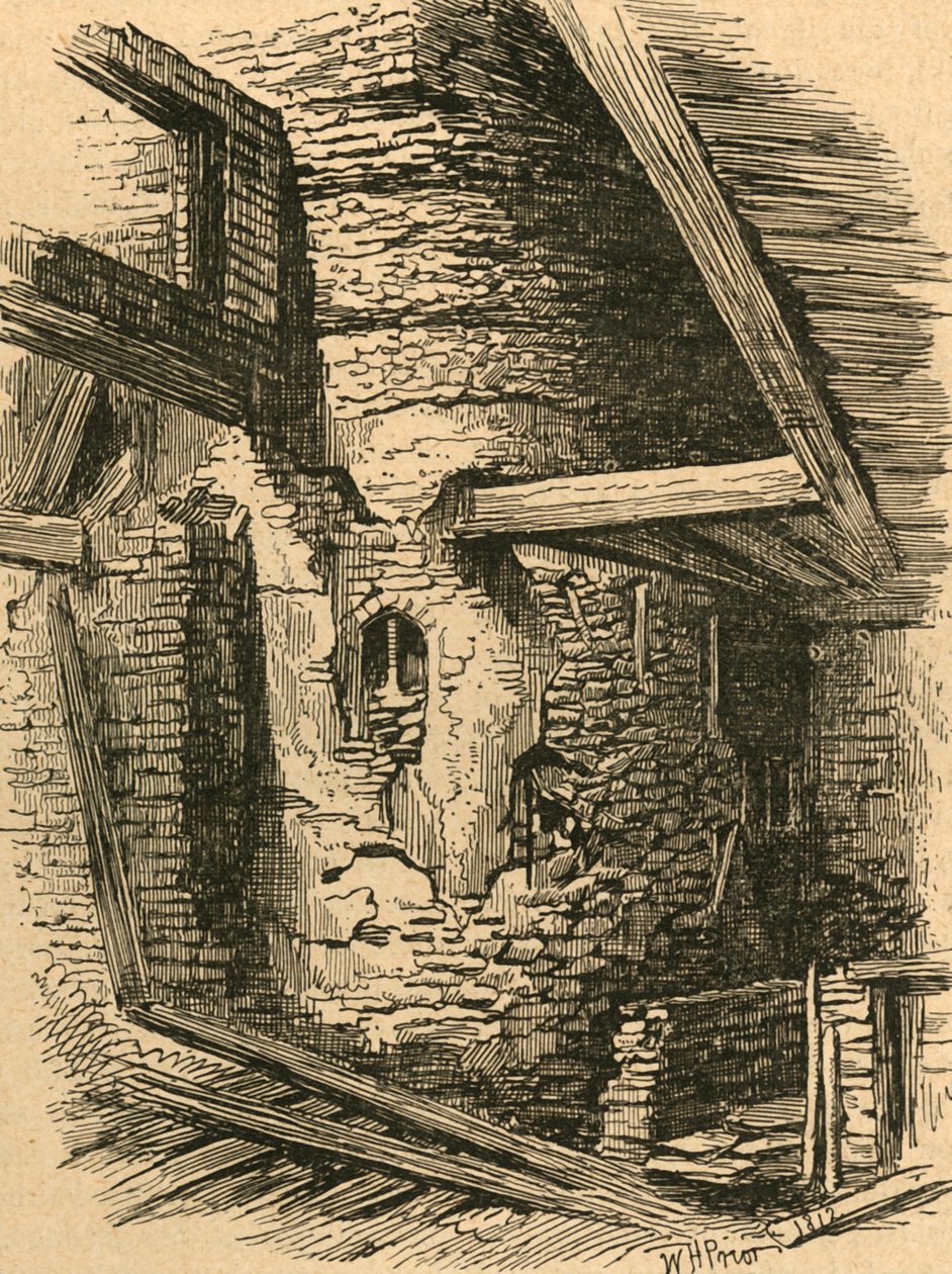 En del av Old London Wall nær Falcon Square, 1870, 1897. av Unbekannt