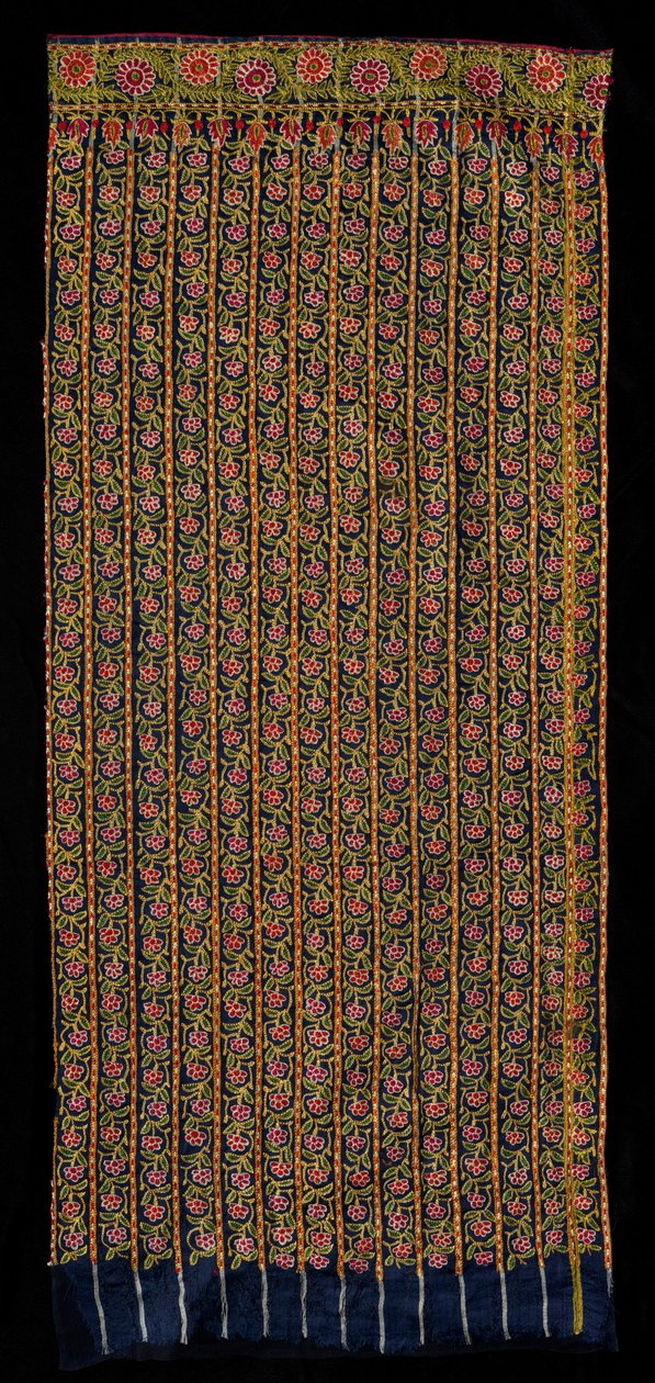 Del av et skjørt Ghaghara, 1700-1800-tallet. av Unbekannt