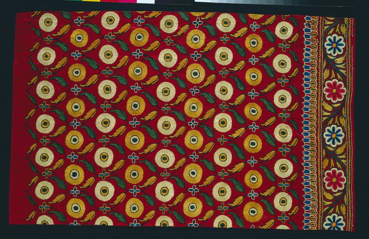 Del av et skjørt Ghagra, 1800-tallet - tidlig på 1900-tallet. av Unbekannt