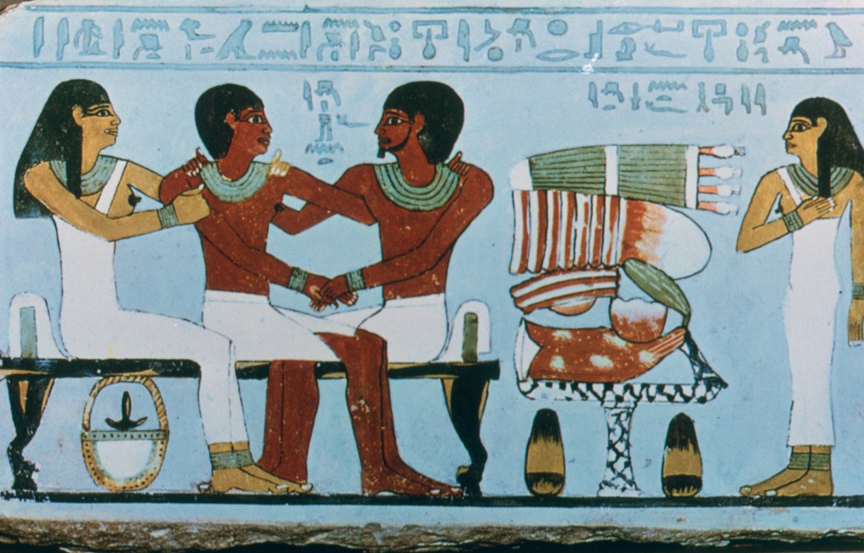 En del av malt kalksteinsstela fra Amenemhet, Abydos, Egypt, 11. dynasti av Unbekannt