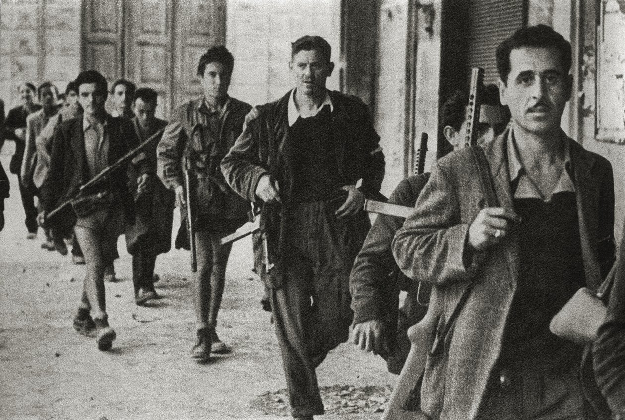 Partisaner i Cesena, Emilia Romagna, Italia, oktober 1944 (b / e-bilde) av Unbekannt