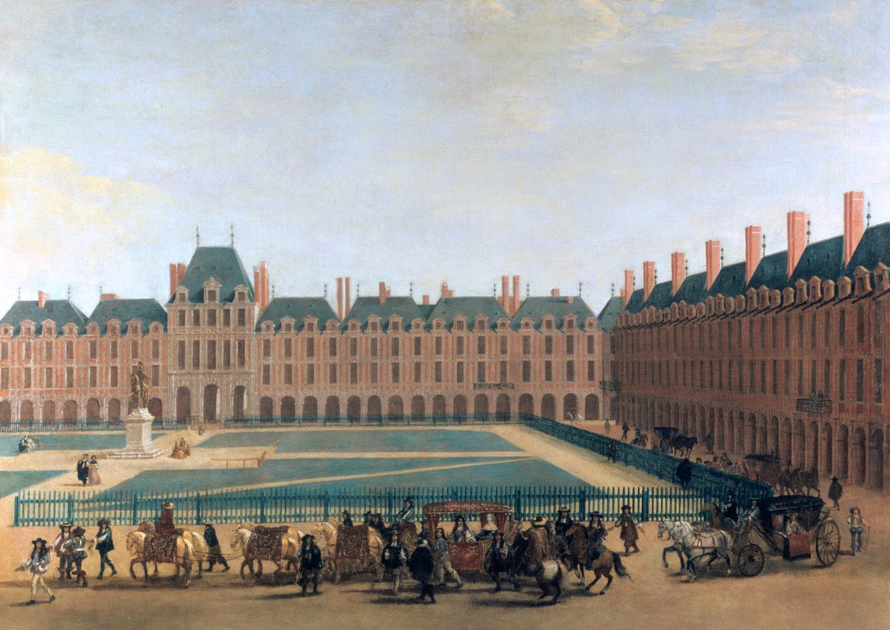 Passasje av kongen og regenten, Place Royale, c1655. av Unbekannt