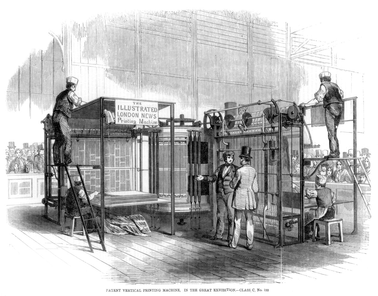 Patent vertikal utskriftsmaskin, Great Exhibition, London, 1851 av Unbekannt